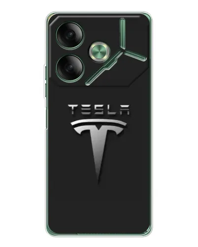 Чохол для TECNO Pova 7 з картинкою «Сталевий логотип Tesla» Чохол для TECNO Pova 7 з картинкою «Сталевий логотип Tesla»