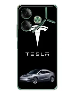 Чохол для TECNO Pova 7 з картинкою «Tesla Model Y»