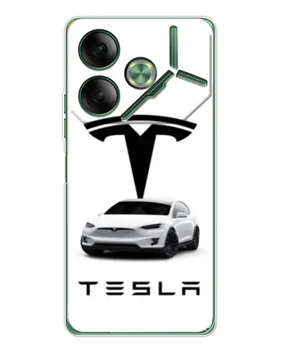 Чохол для TECNO Pova 7 з картинкою «Tesla White Style» Чохол для TECNO Pova 7 з картинкою «Tesla White Style»