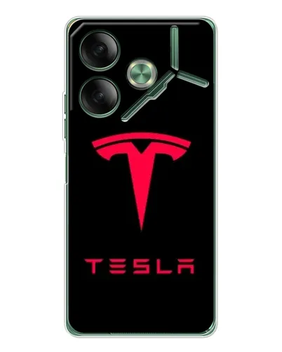 Чохол для TECNO Pova 7 з картинкою «Tesla Red Logo» Чохол для TECNO Pova 7 з картинкою «Tesla Red Logo»