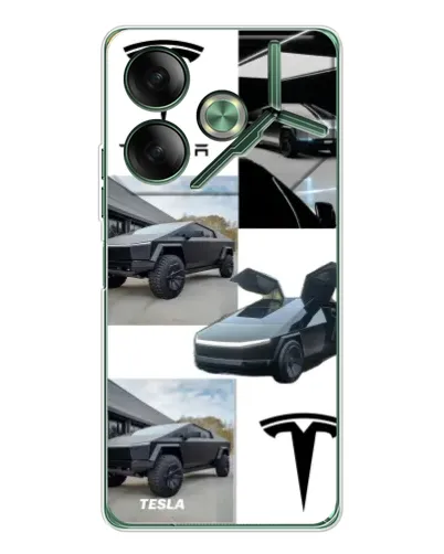 Чохол для TECNO Pova 7 з картинкою «Колаж Cybertruck Tesla» Чохол для TECNO Pova 7 з картинкою «Колаж Cybertruck Tesla»
