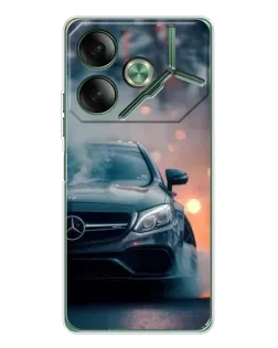 Чохол для TECNO Pova 7 з картинкою «Mercedes — нічне місто»