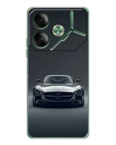 Чехол для TECNO Pova 7 с картинкой «Mercedes на черном» Чехол для TECNO Pova 7 с картинкой «Mercedes на черном»
