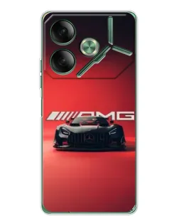 Чехол для TECNO Pova 7 с картинкой «Mercedes AMG — красная линия»