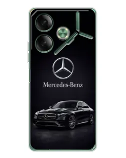 Чехол для TECNO Pova 7 с картинкой «Mercedes — решетка радиатора»