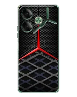 Чехол для TECNO Pova 7 с картинкой «Mercedes Carbon Grid»