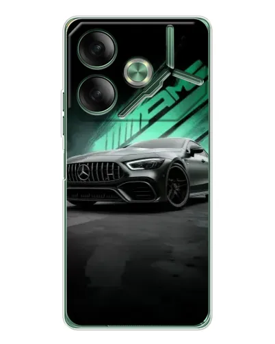 Чехол для TECNO Pova 7 с картинкой «Темный Mercedes AMG» Чехол для TECNO Pova 7 с картинкой «Темный Mercedes AMG»