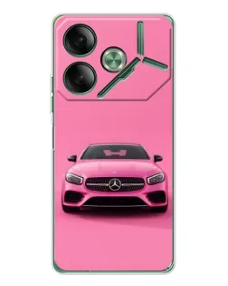 Чехол для TECNO Pova 7 с картинкой «Розовый Mercedes AMG» Чехол для TECNO Pova 7 с картинкой «Розовый Mercedes AMG»