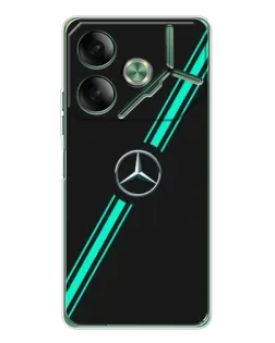 Чехол для TECNO Pova 7 с картинкой «Спортивные линии Mercedes» Чехол для TECNO Pova 7 с картинкой «Спортивные линии Mercedes»