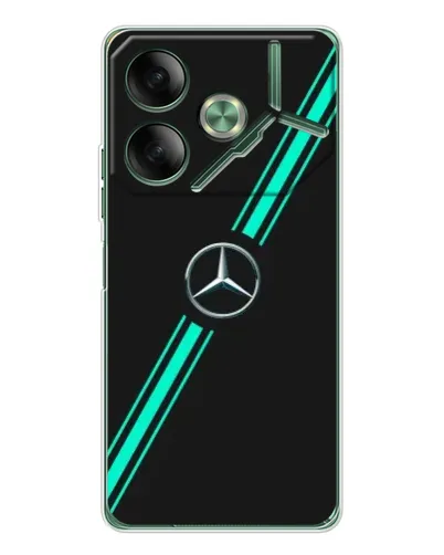 Чехол для TECNO Pova 7 с картинкой «Спортивные линии Mercedes» Чехол для TECNO Pova 7 с картинкой «Спортивные линии Mercedes»