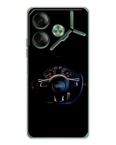 Чехол для TECNO Pova 7 с картинкой «Салон Audi — руль» Чехол для TECNO Pova 7 с картинкой «Салон Audi — руль»