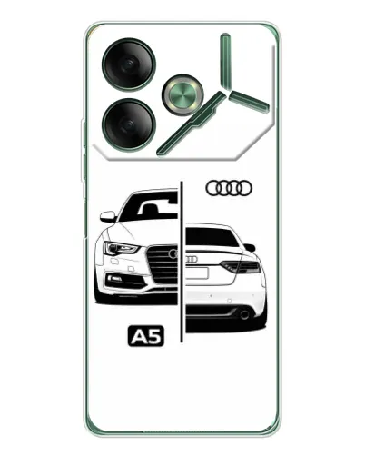 Чехол для TECNO Pova 7 с картинкой «Audi — контрастный дизайн» Чехол для TECNO Pova 7 с картинкой «Audi — контрастный дизайн»