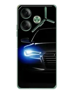 Чохол для TECNO Pova 7 з картинкою «Неоновий погляд Audi»
