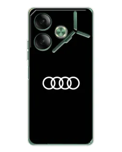 Чохол для TECNO Pova 7 з картинкою «Audi White Logo»