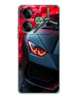 Чохол для TECNO Pova 7 з картинкою «Lamborghini червоне сяйво»