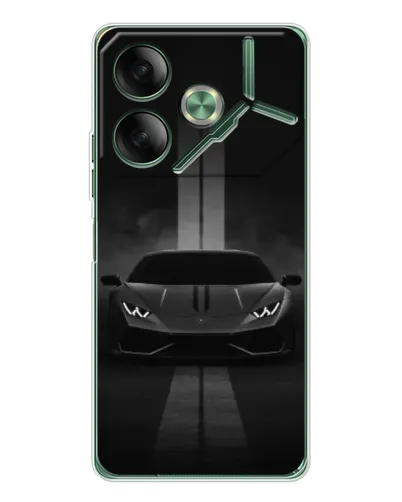 Чехол для TECNO Pova 7 с картинкой «Lamborghini симметрия дорог»