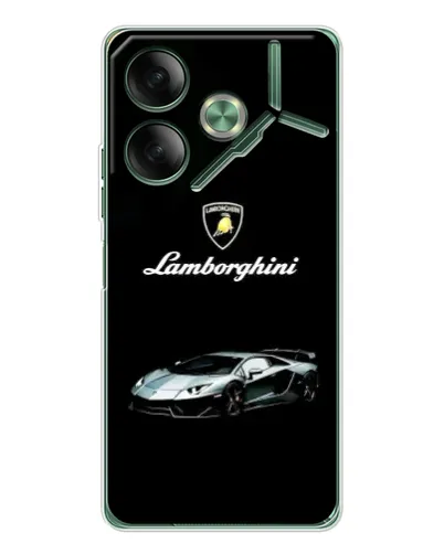 Чехол для TECNO Pova 7 с картинкой «Логотип Lamborghini классика»