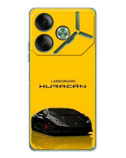 Чохол для TECNO Pova 7 з картинкою «Lamborghini Huracan чорний»