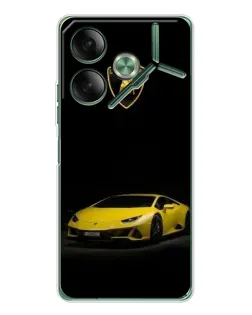 Чохол для TECNO Pova 7 з картинкою «Lamborghini жовтий акцент»