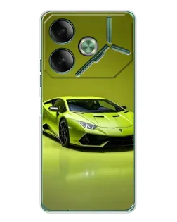 Чохол для TECNO Pova 7 з картинкою «Салатовий Lamborghini Huracan»
