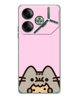 Чохол для TECNO Pova 7 з картинкою «Pusheen та печиво» Чохол для TECNO Pova 7 з картинкою «Pusheen та печиво»
