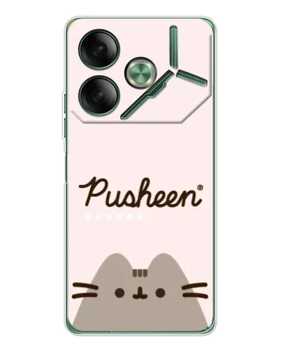 Чехол для TECNO Pova 7 с картинкой «Pusheen логотип»