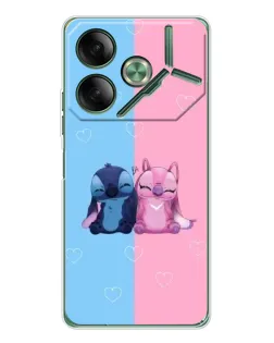 Чохол для TECNO Pova 7 з картинкою «Stitch та Angel Love»