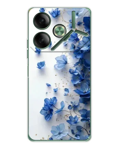 Чохол для TECNO Pova 7 з картинкою «Блакитний квітковий каскад» Чохол для TECNO Pova 7 з картинкою «Блакитний квітковий каскад»