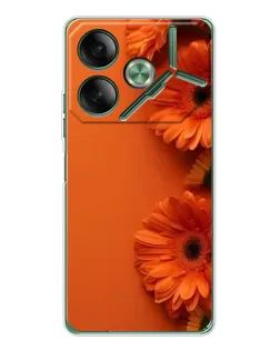 Чохол для TECNO Pova 7 з картинкою «Помаранчеві гербери»