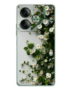 Чохол для TECNO Pova 7 з картинкою «Гілка дрібних білих квітів»