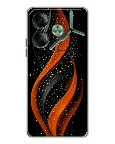 Чехол для TECNO Pova 7 с картинкой «Огненная звездная волна»