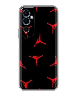 Чехол для TECNO POVA Neo 2 с картинкой «Jordan Red Pattern»