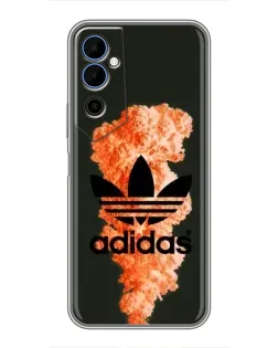 Чохол для TECNO POVA Neo 2 з картинкою «Помаранчевий дим Adidas»