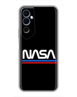 Чехол для TECNO POVA Neo 2 с картинкой «NASA — классика Red Blue»