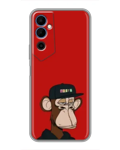 Чохол для TECNO POVA Neo 2 з картинкою «Bored Ape — червоний фон»