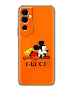Чехол для TECNO POVA Neo 2 с картинкой «Микки Маус Gucci — оранж»