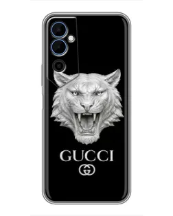 Чехол для TECNO POVA Neo 2 с картинкой «Gucci — серебряный лев»