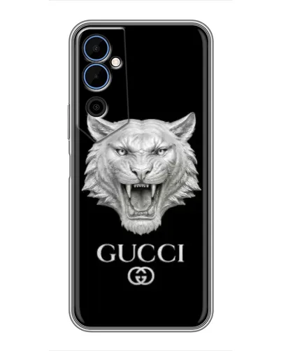 Чехол для TECNO POVA Neo 2 с картинкой «Gucci — серебряный лев» Чехол для TECNO POVA Neo 2 с картинкой «Gucci — серебряный лев»