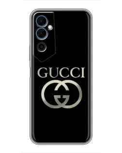 Чехол для TECNO POVA Neo 2 с картинкой «Gucci — золото на черном»