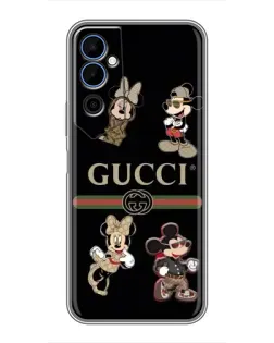 Чехол для TECNO POVA Neo 2 с картинкой «Gucci — герои Disney и монограмма»