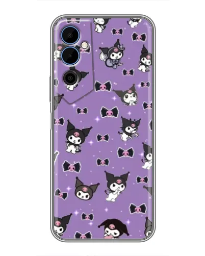 Чехол для TECNO POVA Neo 2 с картинкой «Kuromi — паттерн» Чехол для TECNO POVA Neo 2 с картинкой «Kuromi — паттерн»