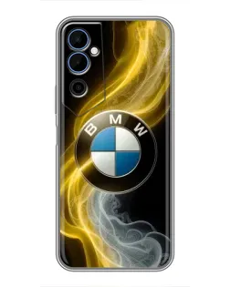 Чехол для TECNO POVA Neo 2 с картинкой «Золотистый дым BMW»