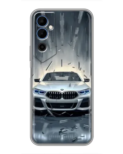 Чехол для TECNO POVA Neo 2 с картинкой «BMW в свете фар»