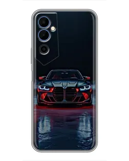 Чехол для TECNO POVA Neo 2 с картинкой «BMW на мокрой дороге»
