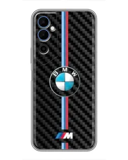 Чехол для TECNO POVA Neo 2 с картинкой «Эмблема BMW и карбон»