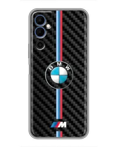 Чехол для TECNO POVA Neo 2 с картинкой «Эмблема BMW и карбон»