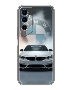 Чехол для TECNO POVA Neo 2 с картинкой «BMW в белом дыму»