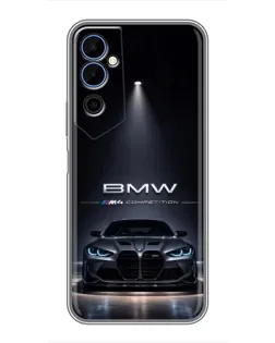 Чехол для TECNO POVA Neo 2 с картинкой «BMW сквозь ночной город»