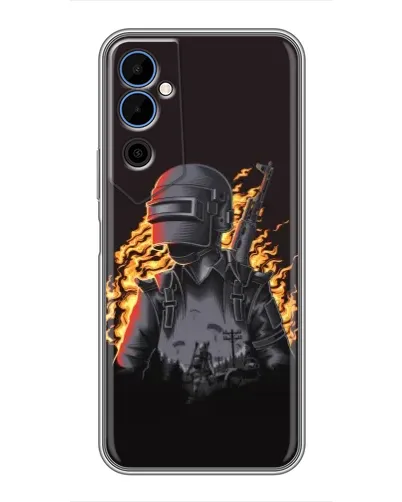 Чохол для TECNO POVA Neo 2 з картинкою «PUBG — вогняний силует» Чохол для TECNO POVA Neo 2 з картинкою «PUBG — вогняний силует»