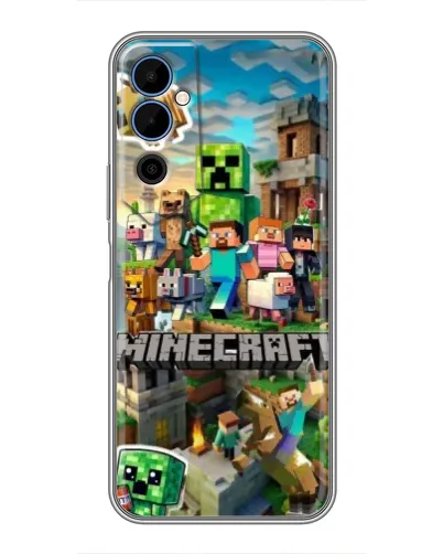 Чехол для TECNO POVA Neo 2 с картинкой «Замок Minecraft»